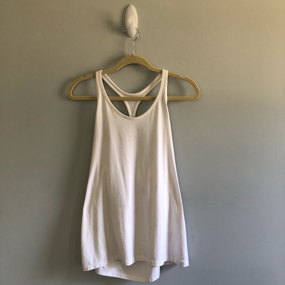 nike white workout tank